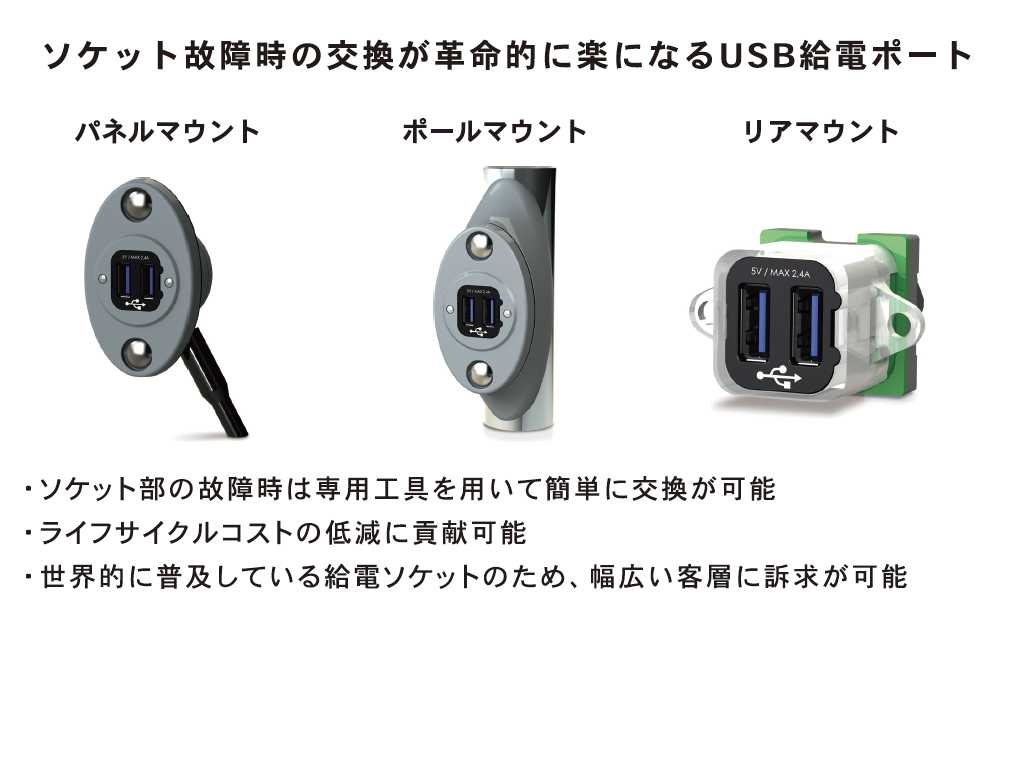 USB給電ポート M-CHARGE